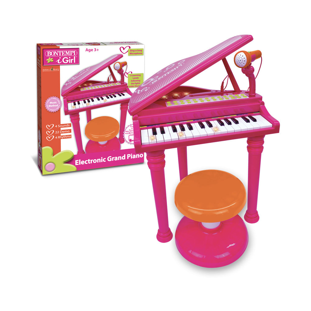 BONTEMPI PIAN ELECTRONIC ROZ CU SCAUN SI MICROFON [ps:d3156e8f-874a-497b-8666-39bfb5b9b549]