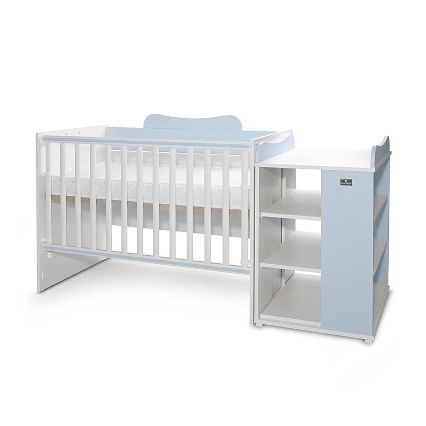 Pătuț Modular Multifuncțional Lorelli Multi, White Orchid - White Baby Blue (2) [ps:263414bf-702c-44d6-99df-9336294559bd]