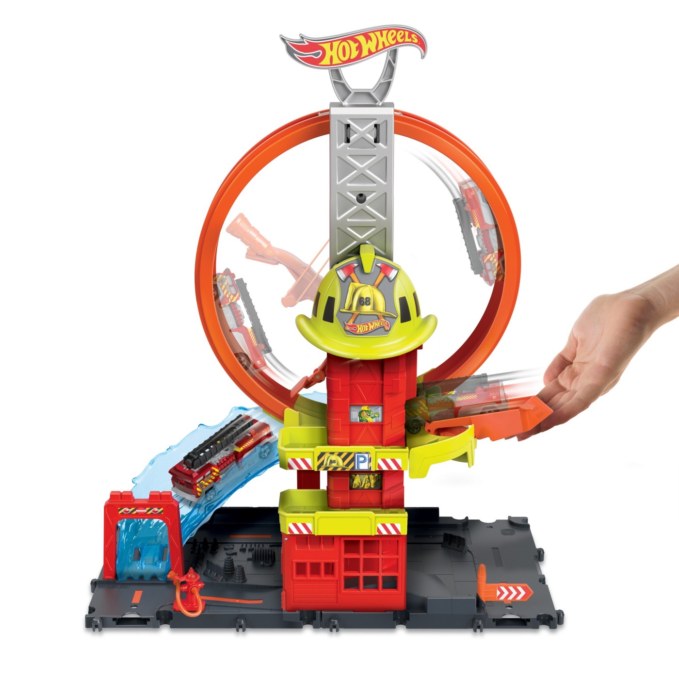 HOT WHEELS STATIA DE POMPIERI SUPER LOOP Mattel - Imagine 6 [ps:f7240b07-2759-4153-897a-93f6c57830ba]
