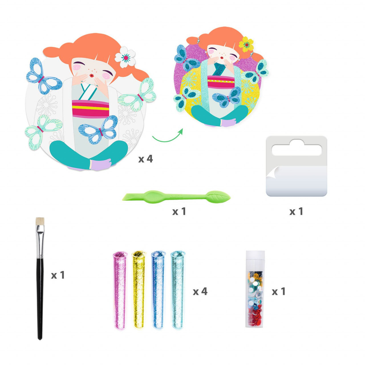 Atelier creativ cu sclipici Onnanoko, Djeco - Imagine 3 [ps:475c744f-7c66-4b6a-b4e2-d4e01d7ade2f]