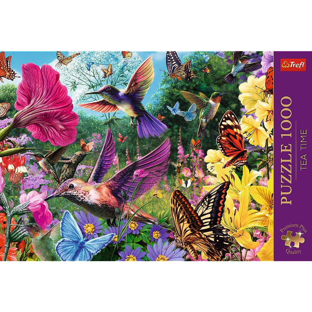 PUZZLE TREFL 1000 PREMIUM PLUS TEA TIME PIATA DE FLORI - Colibri (2) [ps:7b2a6be0-5826-4af6-a72d-5bab43895393]