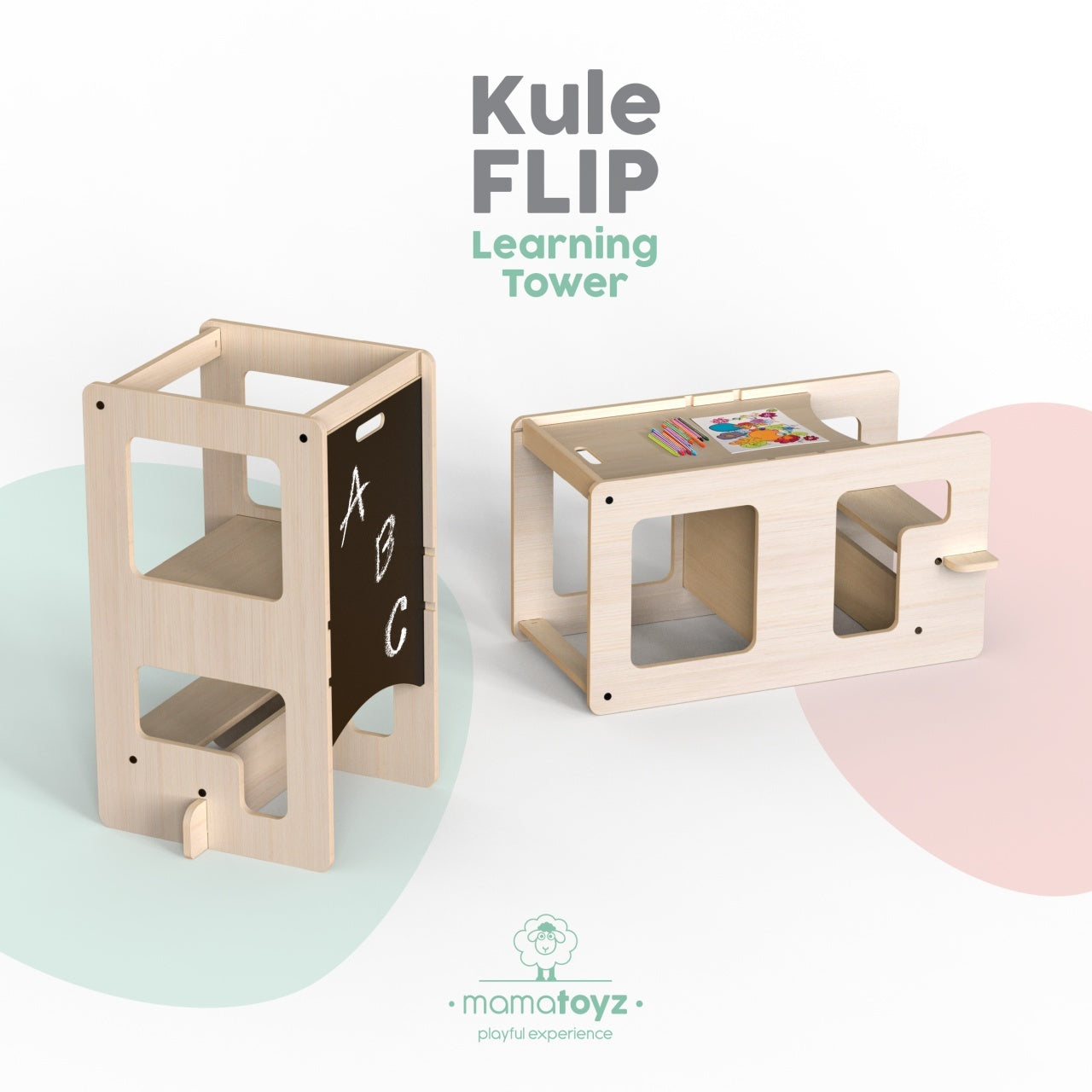 Turn de invatare multifunctional Kule Flip, Roz, MamaToyz - Roz [ps:1dee63dc-b840-475d-82c8-55f3b7915ec7]