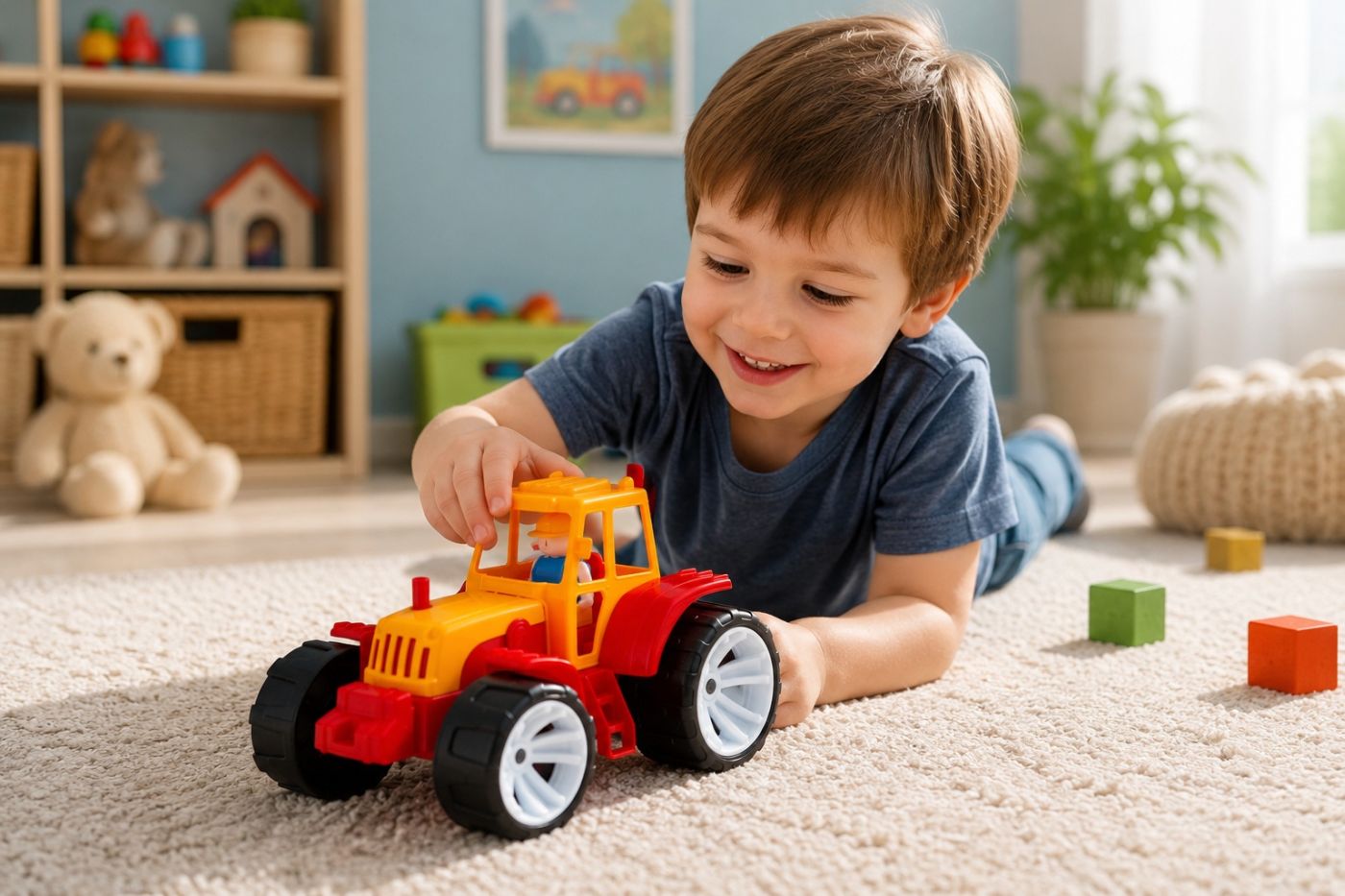 Tractor Bams VIVA TOYS Roșu - Jucărie - Default Title (2) [ps:dabe44c9-b676-4f7c-be2b-1659b2e94e71]