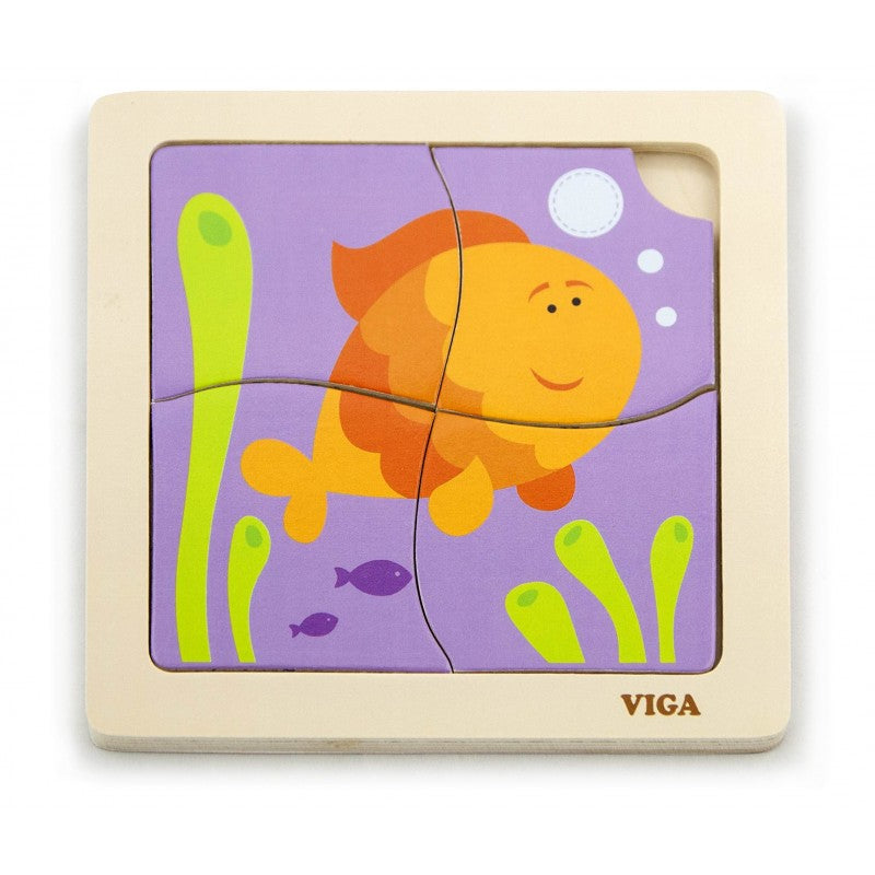 Puzzle din lemn din 4 piese mari - peste, Viga [ps:5a3bbbdb-ae18-4ad5-859a-c92706aa41c8]
