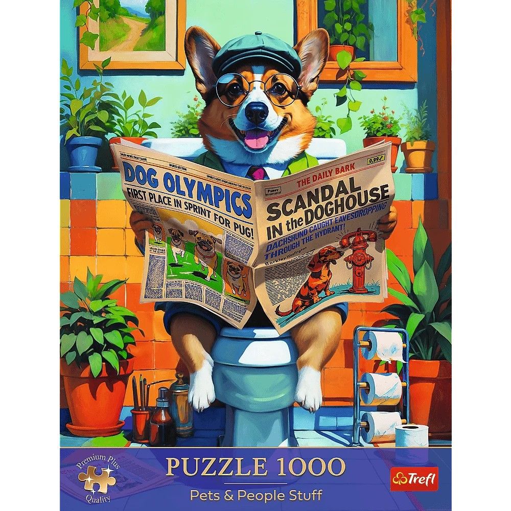 Puzzle Trefl 1000 Piese - Corgi la Toaletă | Premium Plus - Default Title (2) [ps:f65350f4-9e81-4015-a68e-8020a6d5a4a5]