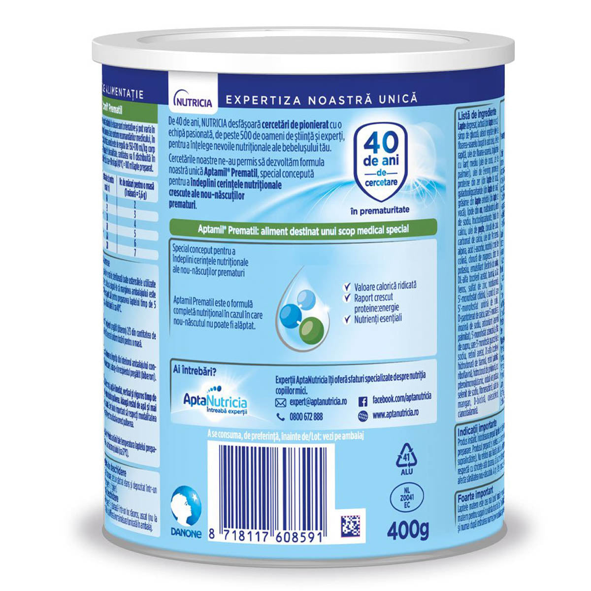 APTAMIL Prematil, formula speciala lapte praf, pentru nou-nascutii prematur, 400 g - 2 [ps:13d5c0ce-e68d-43a5-a9d3-6ec36c6d0edb]