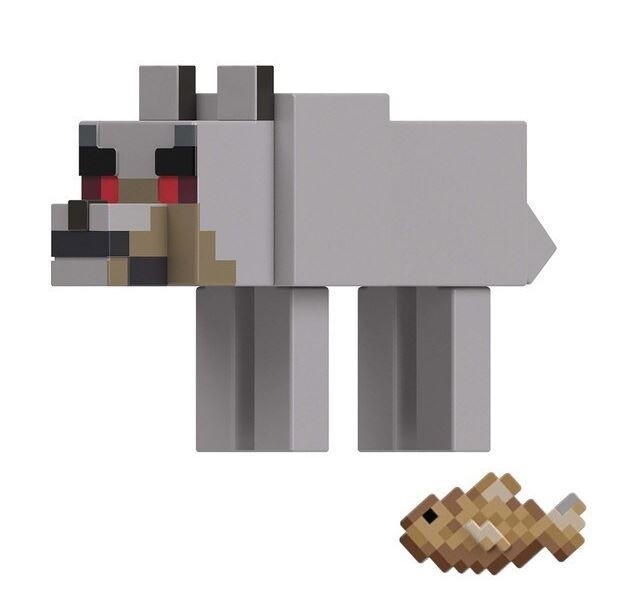 MINECRAFT CRAFT A BLOCK FIGURINA STRONGHOLD HOSTILE WOLF 8CM [ps:29126da7-7f0c-40ef-8de4-07bfea04f7fb]