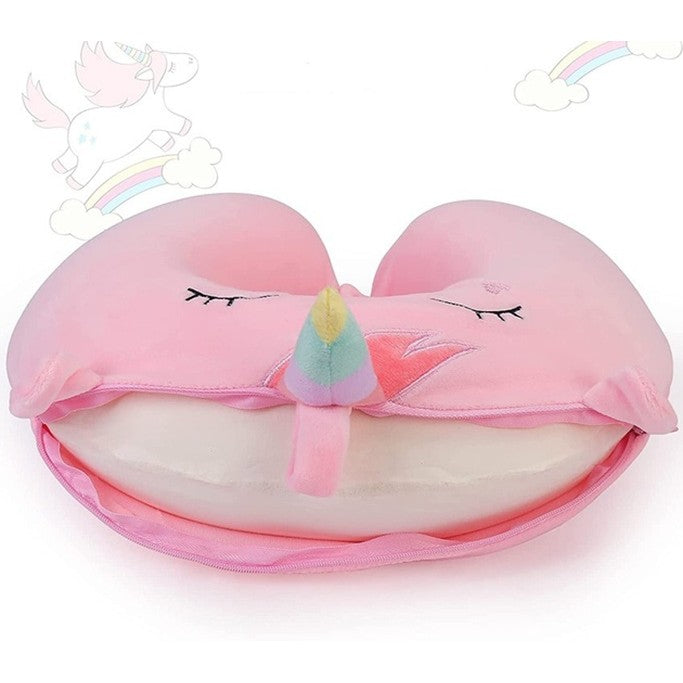 Perna de Călătorie U Flippy, Spumă cu Memorie, Unicorn, Roz - Model Unicorn (2) [ps:23efd4c2-8161-4785-ae17-85c5c0bd1f80]