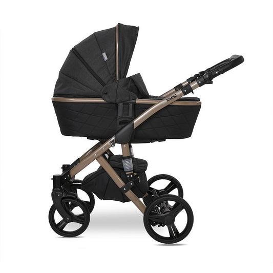 Cărucior Set Lorelli Rimini Premium, Galben-Negru - Negru (2) [ps:fc6d93e7-dec7-4493-8411-2412c718e2cf]