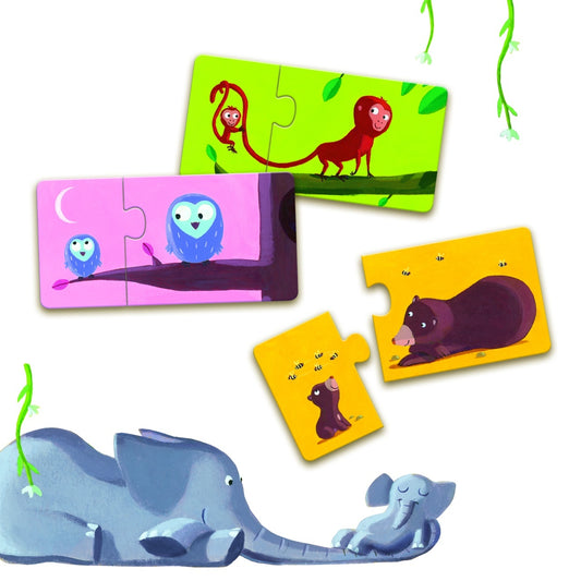 Puzzle duo Mama si puiul, Djeco - Imagine 3 [ps:9030b302-db05-419c-80ec-807e03ac029e]