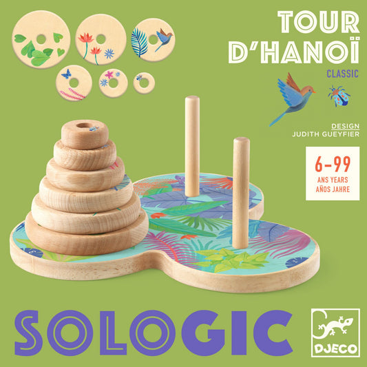 Joc de logica Turnul din Hanoi, Djeco - Imagine 3 [ps:3c668b99-a305-4661-a94c-08eb8e6f618e]