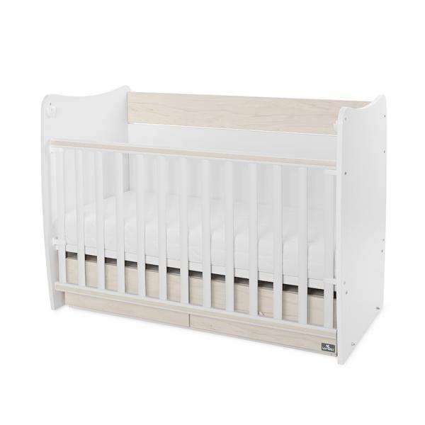 Pătuț Balansoar Transformabil Lorelli Matrix, 60x120 cm - White Light Oak (2) [ps:c1966067-162a-4c60-88b9-81bec5544e69]
