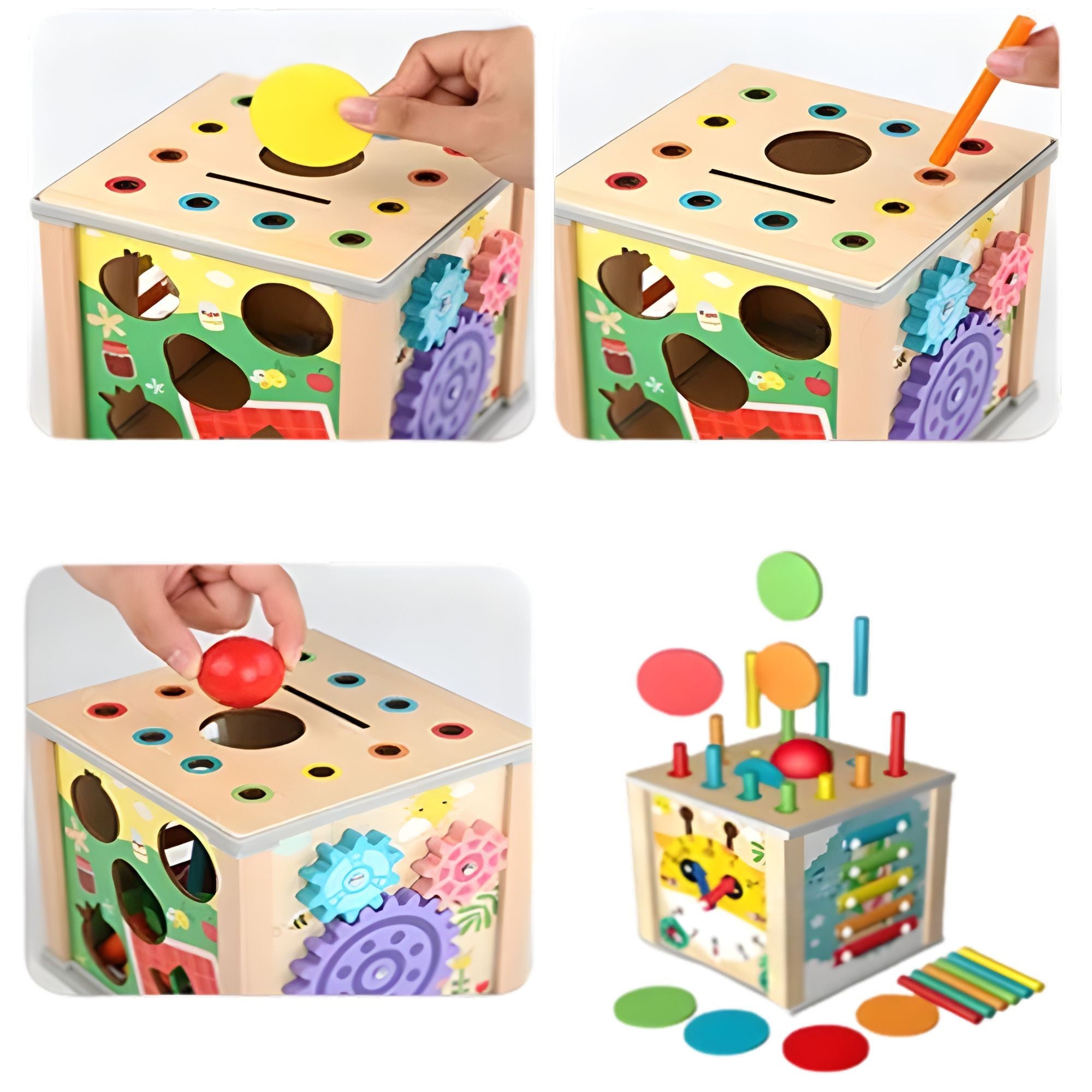 Cub Educativ Montessori Lemn Flippy - Sortare Forme și - Default Title (2) [ps:9fc414b7-8f94-4183-baec-dd201f3893b2]