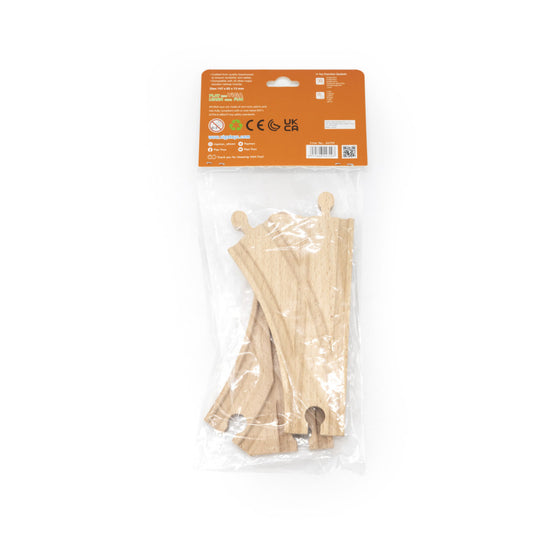 Macaz curbat pentru sine de trenulete din lemn, 2 buc, Viga [ps:9b141225-b1a3-4baa-a5b0-2c6c07801f56]