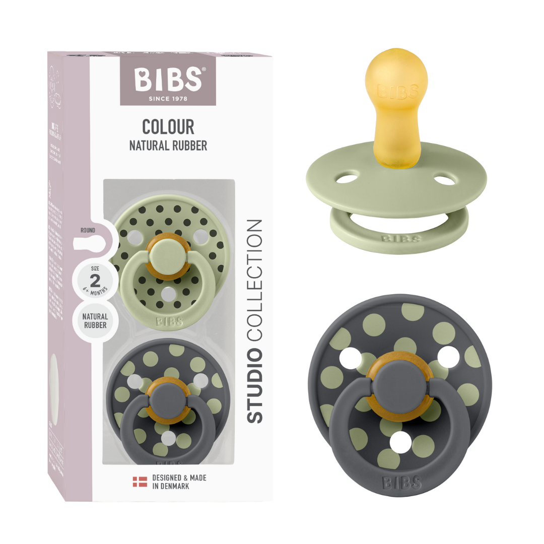 Set 2 Suzete BIBS Colour Studio Polka Dots, 6 luni+, - Sage (2) [ps:cd2c47a8-be1d-4a01-9bb4-3bf9273367fe]