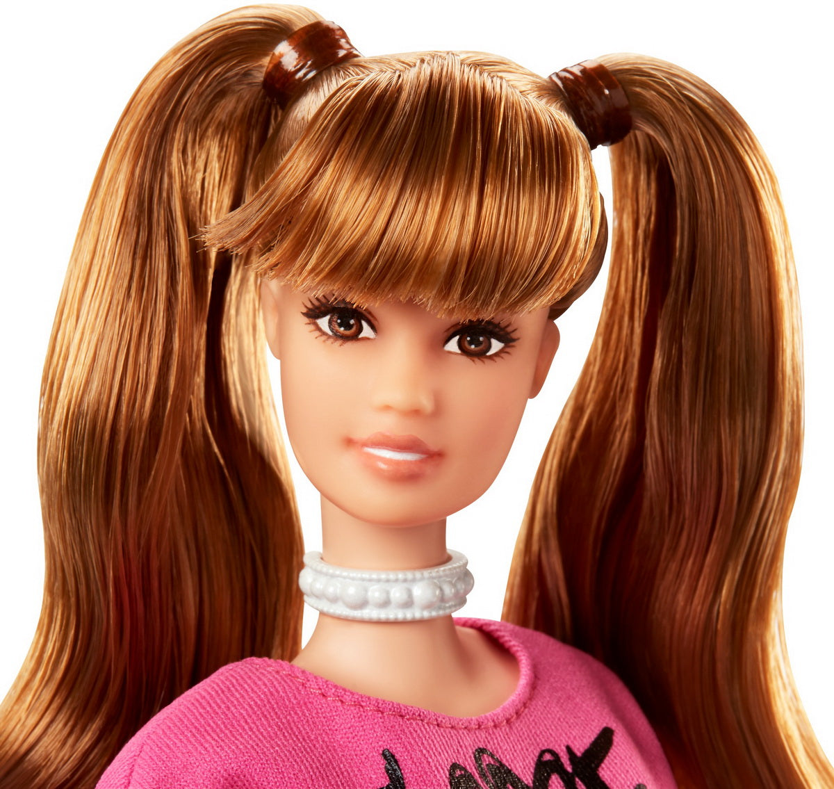 PAPUSA BARBIE FASHIONISTA CU CODITE SI PULOVER ROSU [ps:87b8e6cd-5995-4e29-96a3-8aee90406e30]