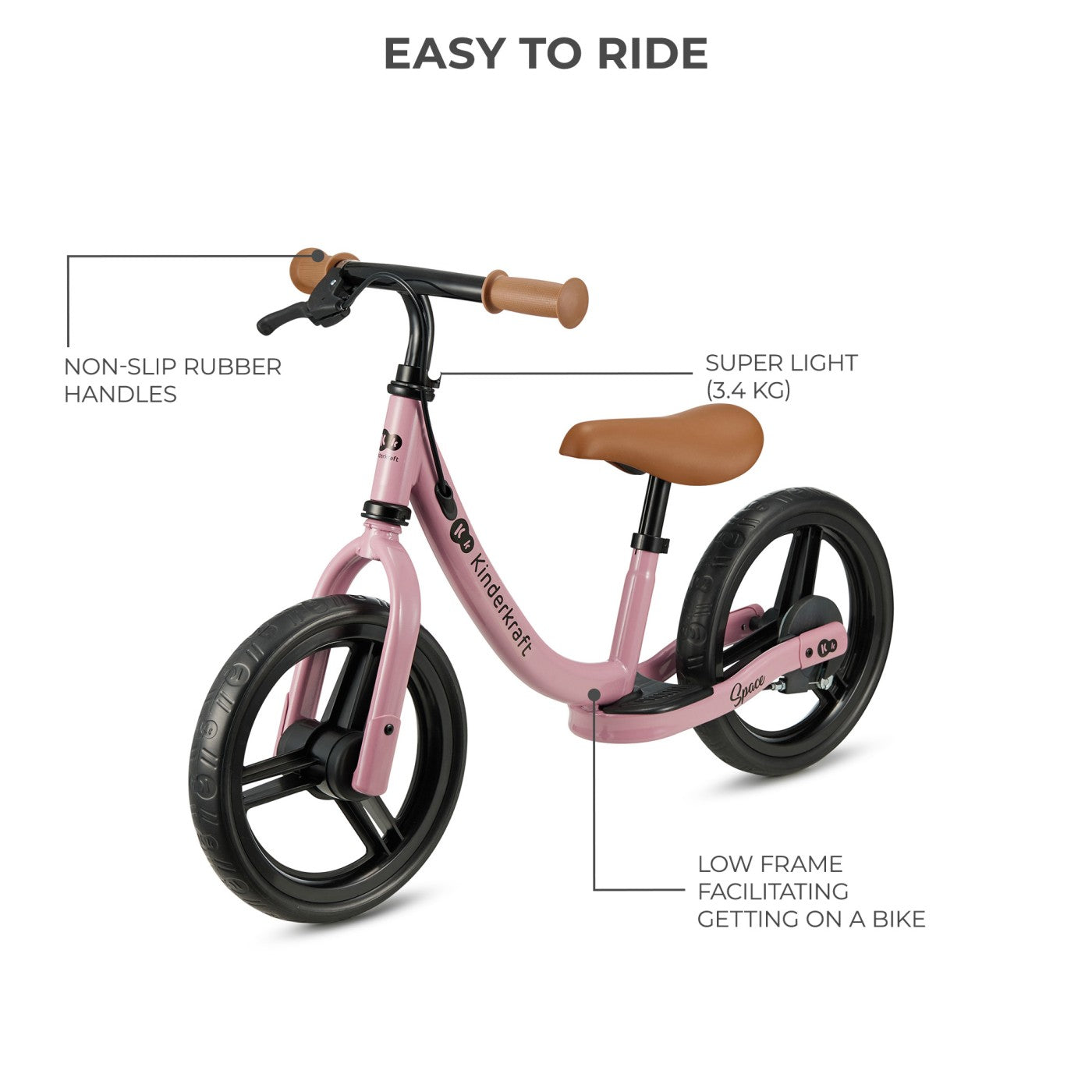 BICICLETA FARA PEDALE KINDERKRAFT SPACE DARK PINK [ps:a82d513e-7e81-42c7-abcd-3a0ae6e4002b]
