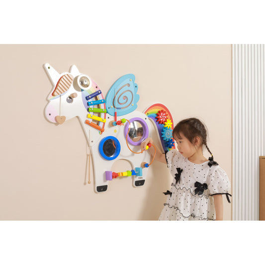 Jucarie de perete cu activitati, Unicorn, Viga [ps:0c4deea4-d46f-426d-aa04-6b642c16c2a1]