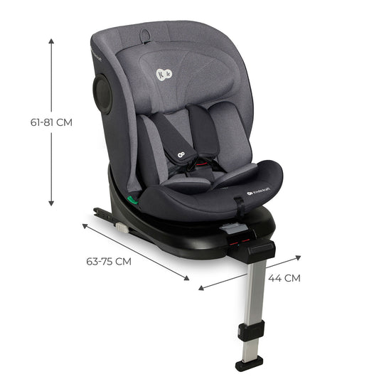 SCAUN AUTO I-SIZE, 40-150 CM, KINDERKRAFT I-360, BLACK - Gri [ps:bf003419-da5a-4788-acbf-7407a05a3958]