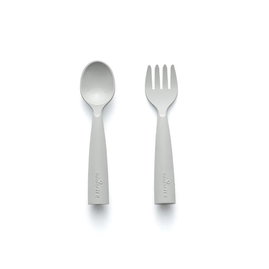 Set de tacamuri bebelusi Miniware My First Cutlery, 100% - Gri Deschis