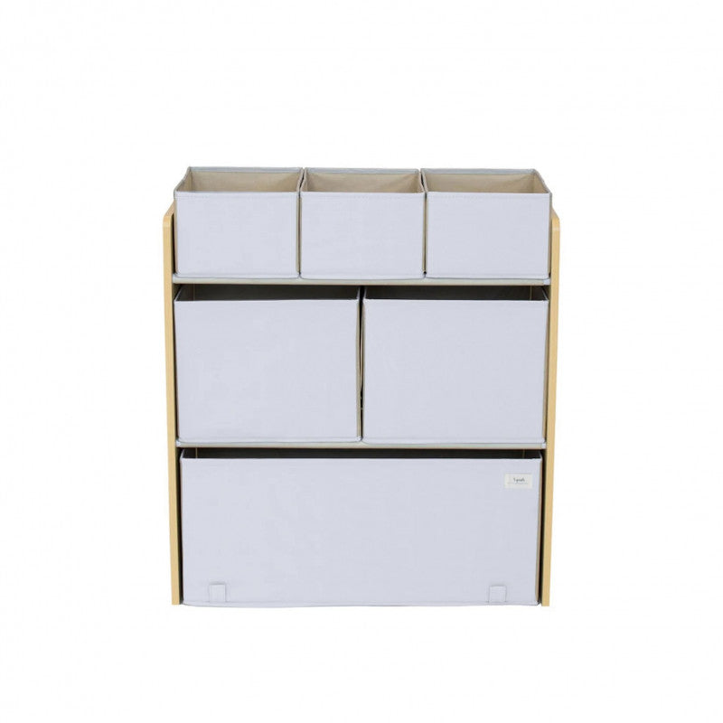 Organizator din material reciclat pentru jucarii, Gri, 3 Sprouts [ps:42e25ec5-d4d8-4dc9-a87e-8711e6a250bb]