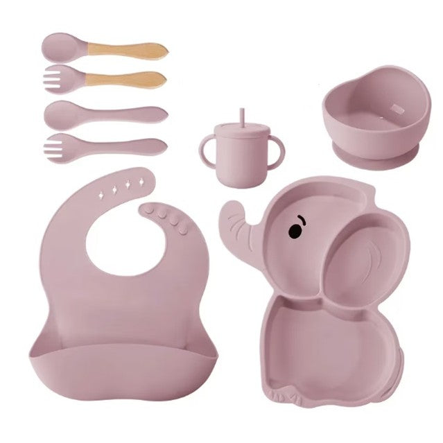 Set Servire Masă Flippy 10 Piese, Silicon și Lemn, Roz - Mov (2) [ps:9e0b9c56-24e6-4695-bb13-cb4c903b53f9]