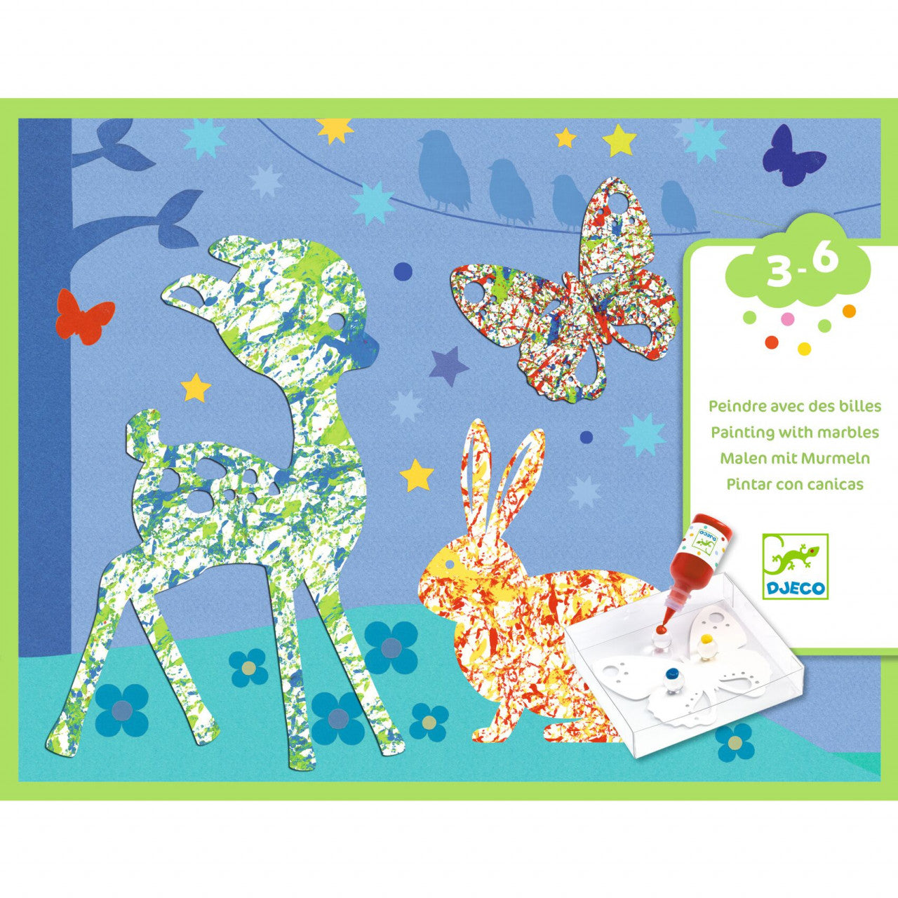 Joc creativ pictura cu bile din sticla Animale, Djeco [ps:af071ee3-cc35-4183-b526-73426cebc18e]