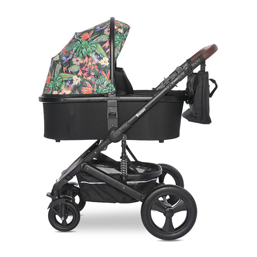 Cărucior Transformabil Lorelli Boston, 0-22 kg, Dolphin Grey - Tropical Flowers (2) [ps:9f3ac7bb-07aa-4751-a6b0-64f2d63574c8]