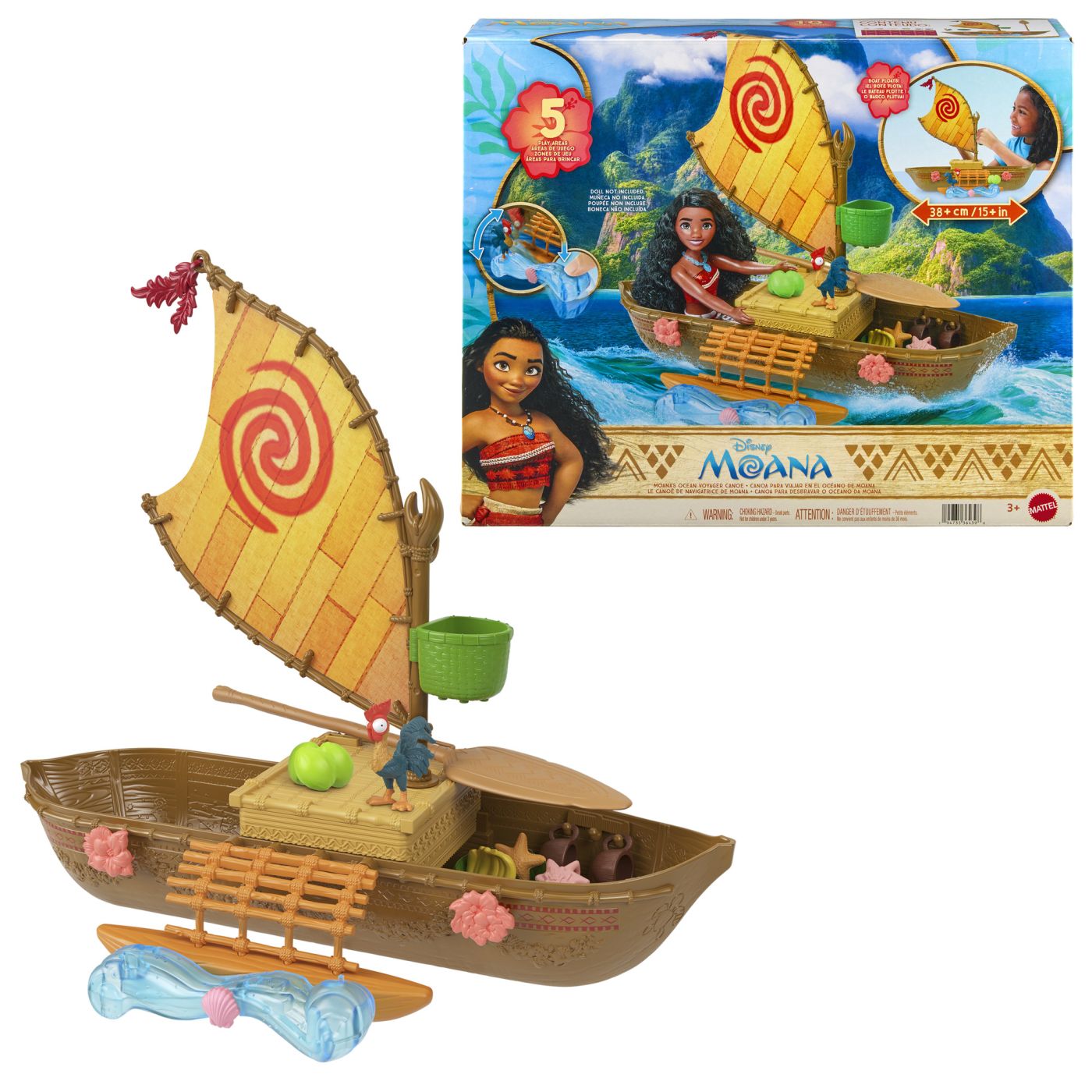 Set Barca Canoe Moana Aventura in Ocean 38cm - Mattel - Default Title (2) [ps:000c4f21-a850-45e5-be75-67faa5c01dbb]