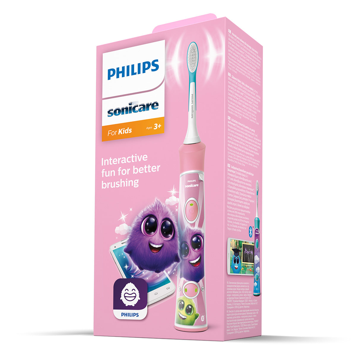 PHILIPS HX6352/42 Sonicare, periuta de dinti electrica, pentru copii, 7 ani +, roz [ps:7183f579-1ff1-415a-ba91-92d13e392086]