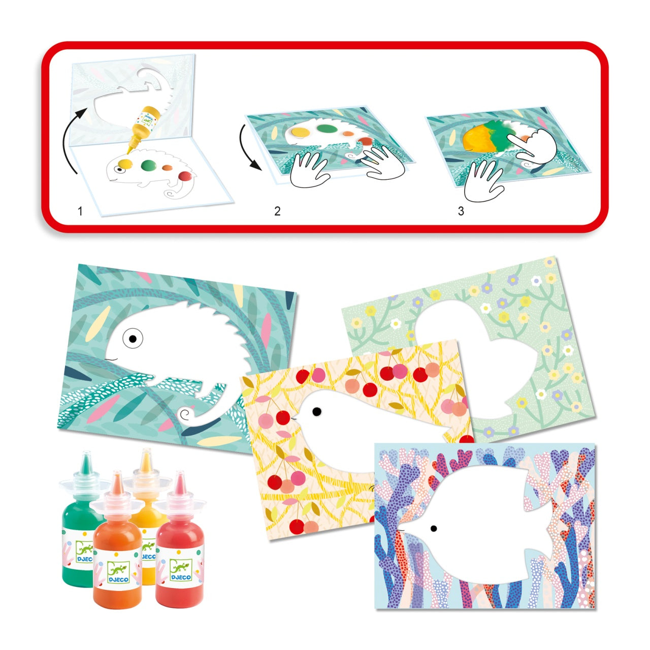 Joc creativ Bebe apasa si picteaza, Djeco - Imagine 5 [ps:5445a7b8-680f-4e1d-916e-75321f3bcd00]