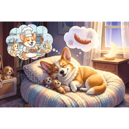 PUZZLE TREFL 60 CORGI IN TARAMUL VISELOR - Imagine 2