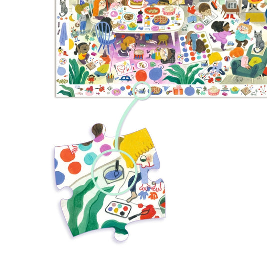 Puzzle Observație Petrecerea, Djeco - Imagine 3 [ps:2f3afd63-c5ab-4b7f-b0ad-05fe9e1c69a6]