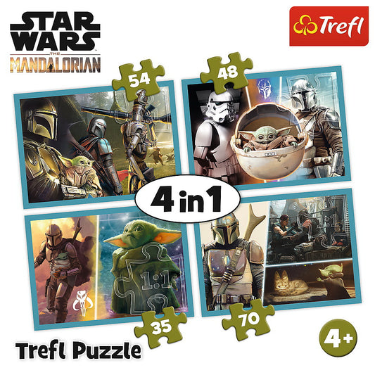 PUZZLE 4IN1 MANDALORIAN SI LUMEA LUI Trefl - Imagine 6 [ps:e7f6da4c-c5d5-4838-958b-820c2320b52d]