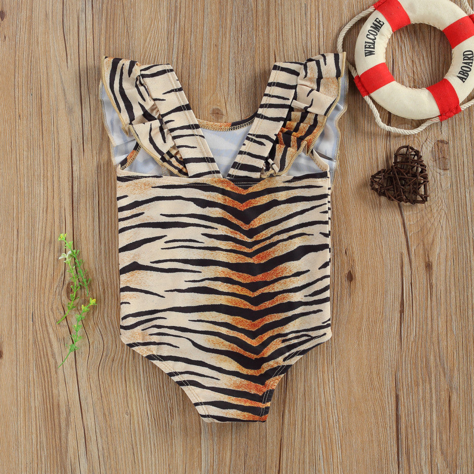Costum de baie Leopard/Peste Drool (Culoare: Maro, - Maro