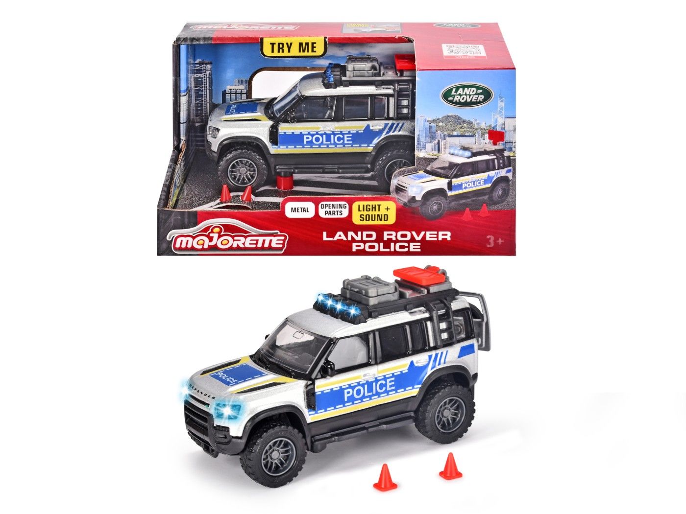 MAJORETTE MASINA DE POLITIE LAND ROVER CU LUMINI SI - Imagine 6 [ps:a318b577-96c1-4764-948f-f74d5c1e2d7e]