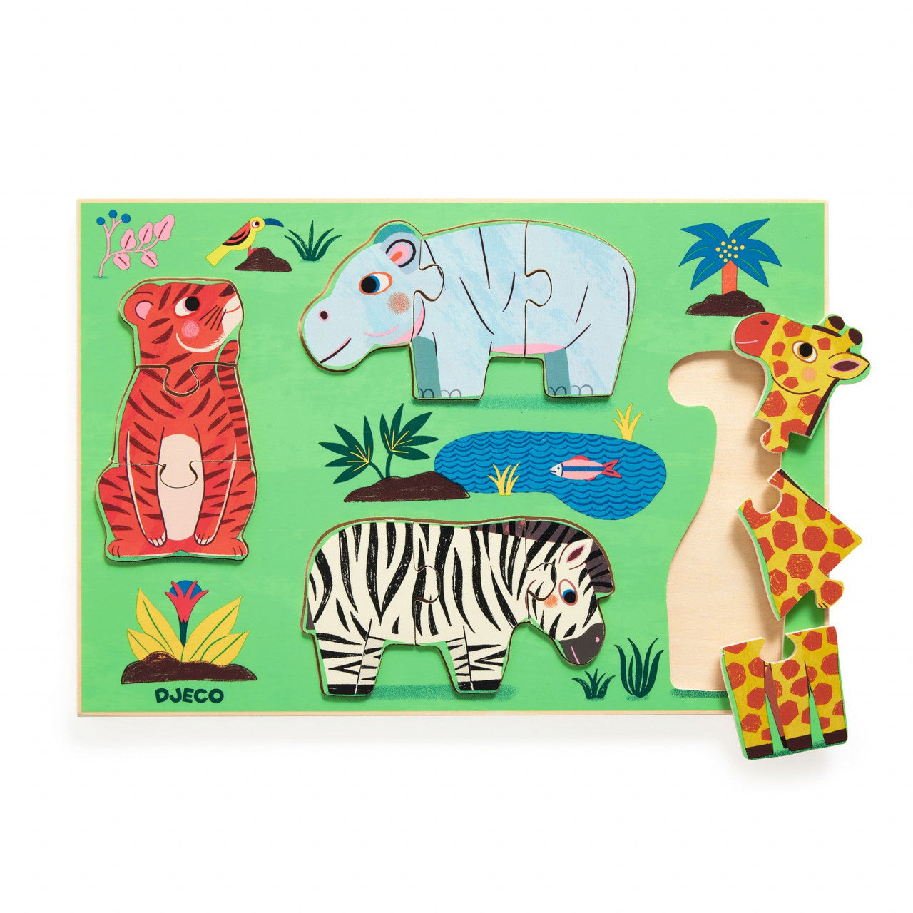 Puzzle din lemn Coucou Tigre, Djeco - Imagine 4 [ps:b8c134f1-5b15-4eca-9dbf-1ee4daa9a7c5]