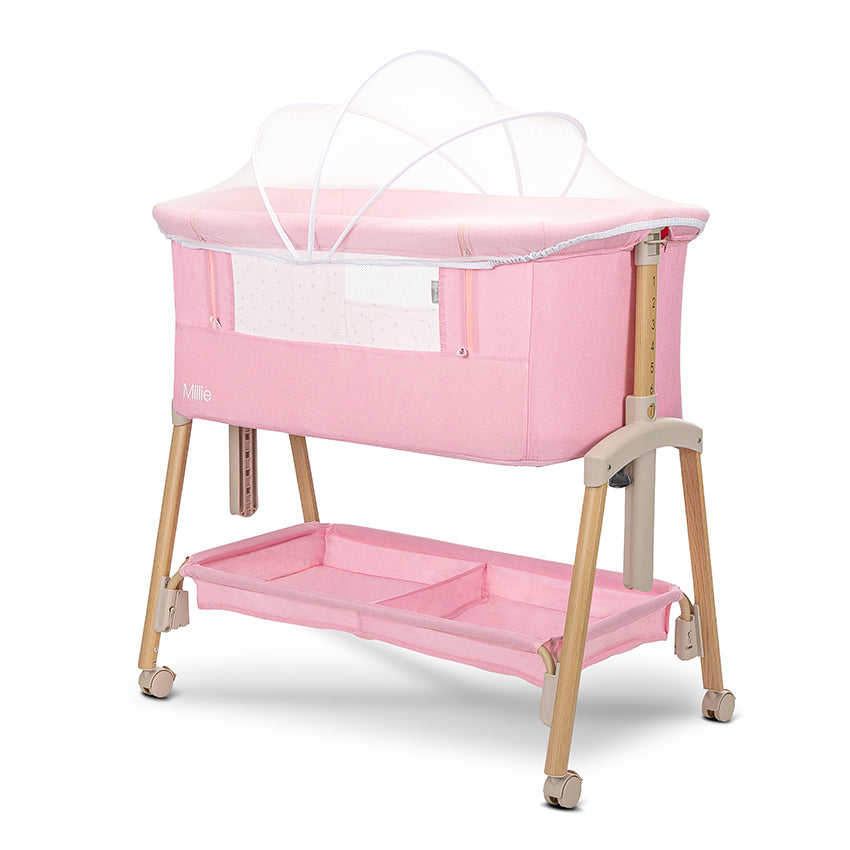 Patut pliabil, co-sleeper, Millie, 0 Luni+, max. 9 kg, inaltime reglabila 7 pozitii, sistem antireflux, plasa de tantari, saltea inclusa [ps:fa024028-a4c7-4d53-b813-ebd972558882]
