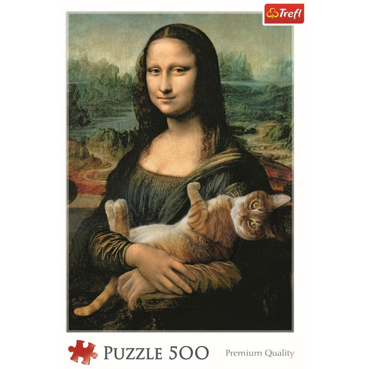 PUZZLE TREFL 500 MONALISA CU PISICA - Imagine 3 [ps:0662a9bb-43c7-43aa-8e51-7d6a3c8a12aa]