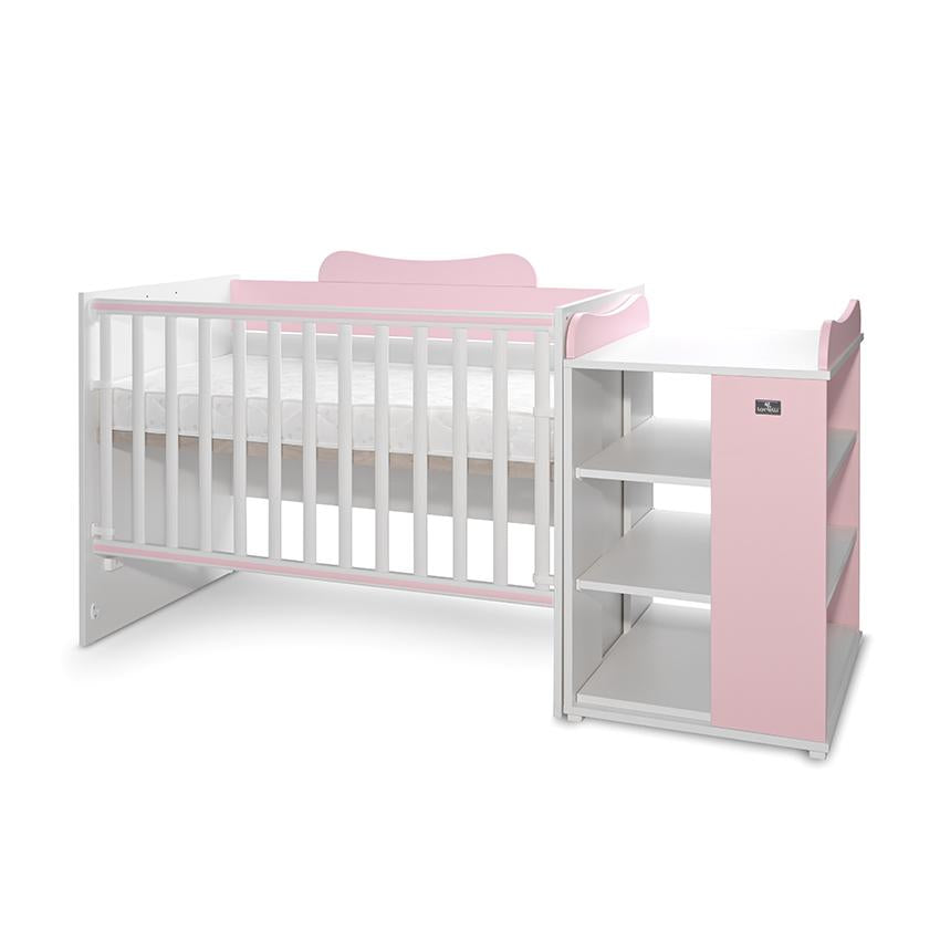 Pătuț Modular Multifuncțional Lorelli Multi, White Orchid - White Orchid Pink (2) [ps:a28a67e4-b4af-4c77-a7e0-aafee687cccb]