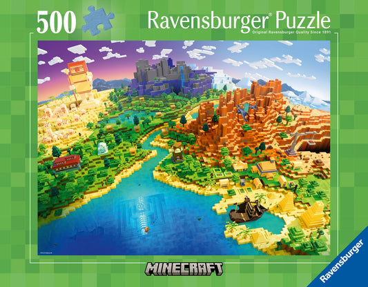 Puzzle Minecraft 500 piese Ravensburger - Jucarie Copii - Default Title (2) [ps:e54518d3-f532-4e5c-802a-ed953f486a89]