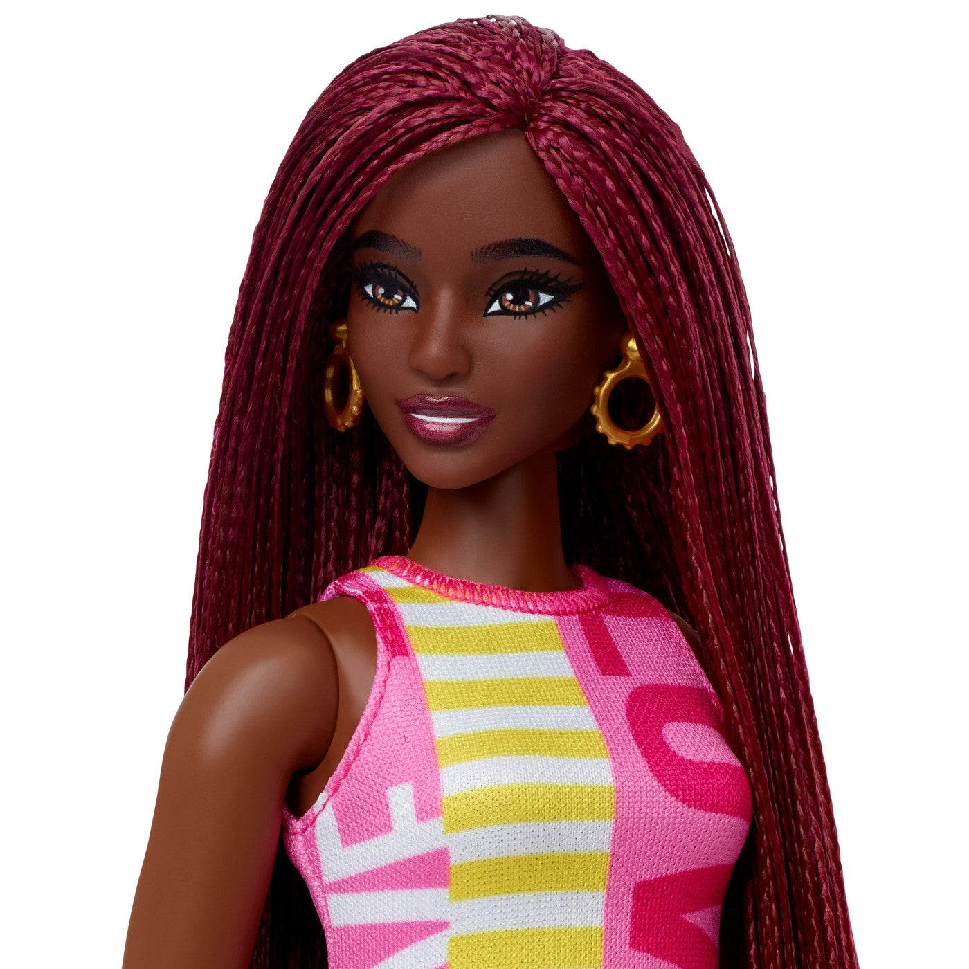 PAPUSA BARBIE FASHIONISTA CREOLA CU ROCHITA ROZ [ps:0cb40db0-c5ab-4f70-9fdb-6b79304caca4]