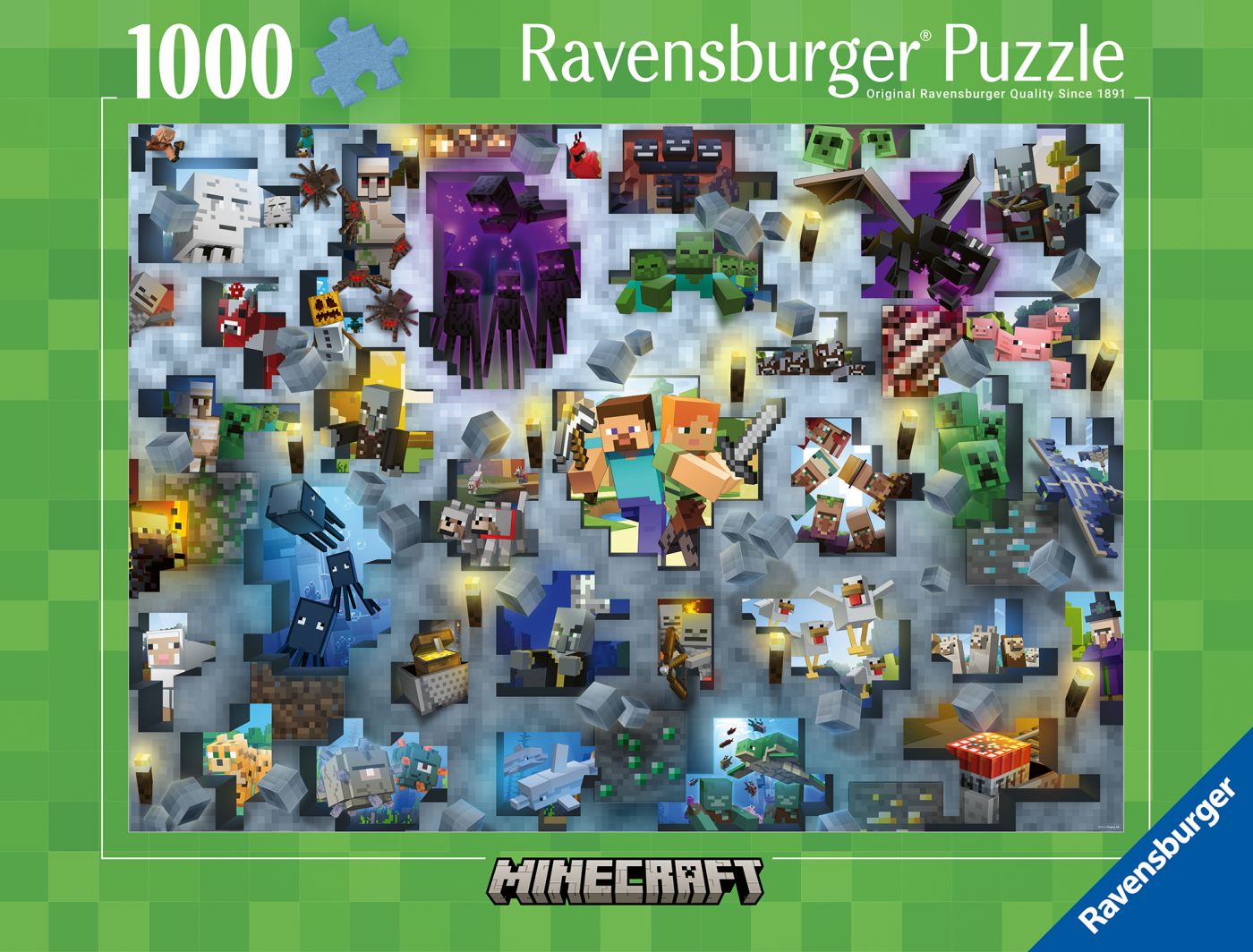 Puzzle Minecraft Mobs 1000 piese Ravensburger - Default Title (2) [ps:135a167e-f5ac-4261-ad52-2ebe2018788e]
