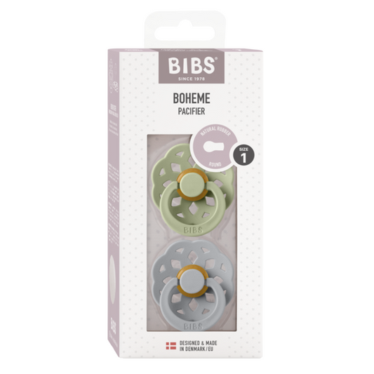 Set 2 Suzete BIBS Boheme Latex, Tetină Rotundă, 0 luni - Sage (2) [ps:f6313416-f66e-400e-9459-958a8b929ada]