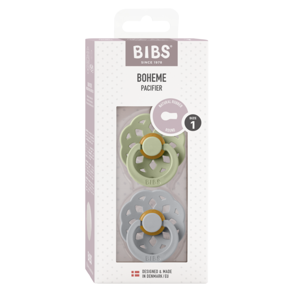 Set 2 Suzete BIBS Boheme Latex, Tetină Rotundă, 0 luni - Sage (2) [ps:f6313416-f66e-400e-9459-958a8b929ada]