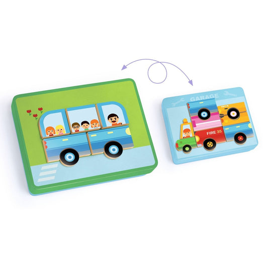 Joc magnetic cu Vehicule, Djeco - Imagine 4 [ps:957aecae-0b13-465b-9e21-970289e188f0]