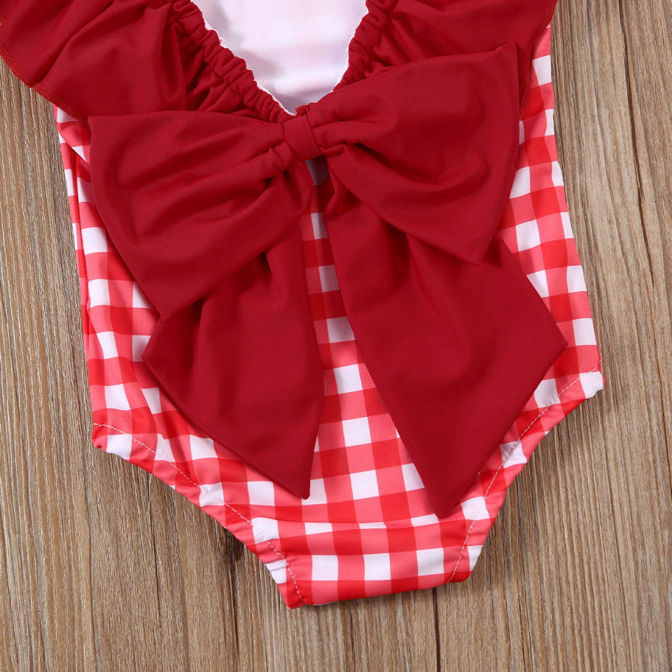 Costum de baie cu patratele rosii si bentita Drool (Marime: 70) [ps:937879ad-be9f-4150-b745-6c120f3ccc00]