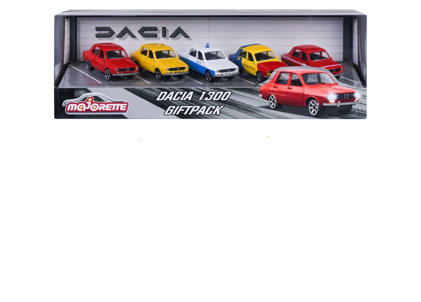 MAJORETTE DACIA 1300 SET 5 MASINUTE METALICE SCARA 1:64 [ps:c2c4a2fb-b080-470b-b3f7-f74130c55166]