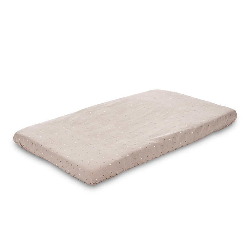 Cearceaf Patut Lorelli, 98x65 cm, Bumbac Ranforce, Rose Sky - Beige Sky (2) [ps:7d539ccc-d5e4-4c14-8275-532bc1324bc6]