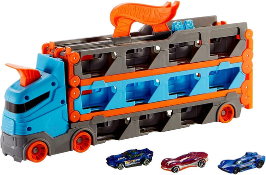 HOT WHEELS 2 IN 1 MEGA TRANSPORTATOR MASINI PISTA Mattel - Imagine 2